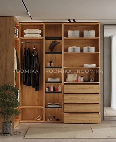 Гардеробная система без фасадов Элементис 5