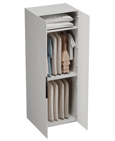 Шкаф 2 дверный, фрезерованные фасады в эмали LE210.60-1