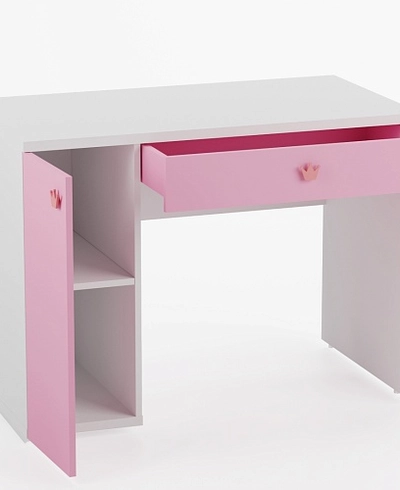 Cтол письменный с тумбой с фасадами в эмали LE717 L/R