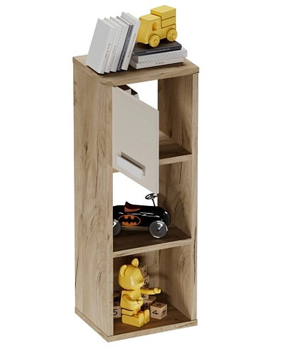 Cтеллаж сквозной книжный на 3 ниши с фасадом E803