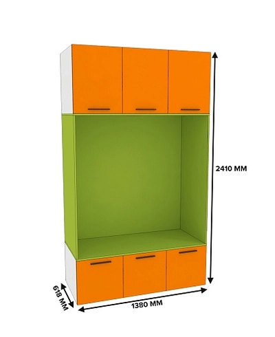 Шкаф с нишей и сидушкой L412.60