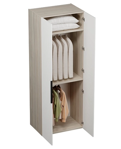 Шкаф 2 дверный, фрезерованные фасады в эмали LE210.60-1