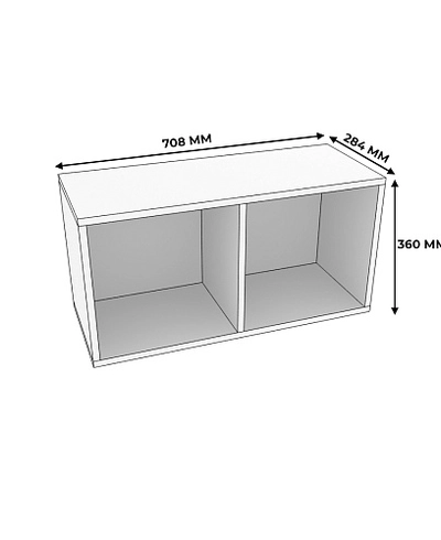 Навесная полка- 2 ниши E302