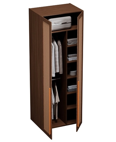 Шкаф двустворчатый, фасады натуральный ротанг  L210.60-4