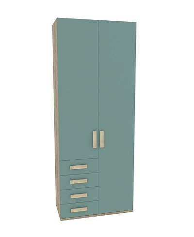 Шкаф двухверный, фасад комбинированный E212 L/R