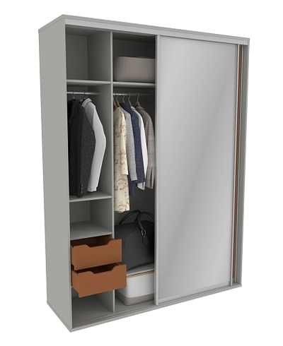 Шкаф-купе U182 тип 3 МДФ/зеркало