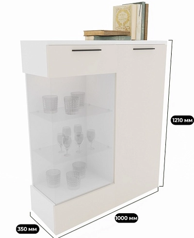 Шкаф напольный с подсветкой L202 L/R