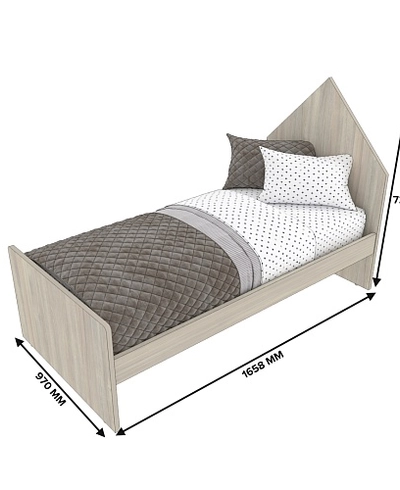 Кровать односпальная L901, 90x190