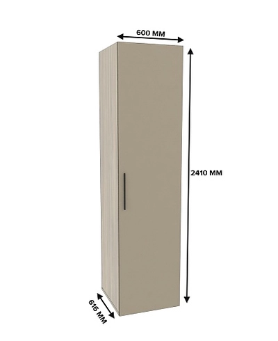 Шкаф однодверный с полками L244.60