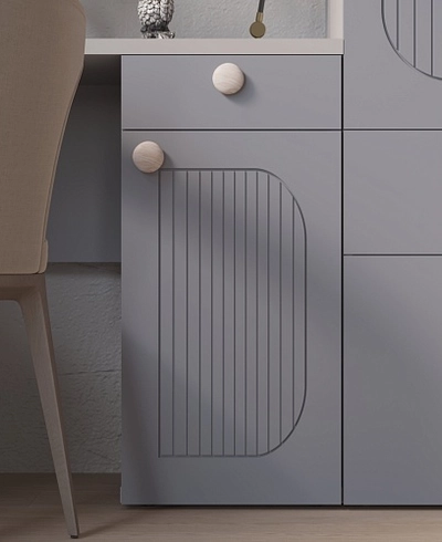 Шкаф, фрезерованные фасады в эмали LE235.44