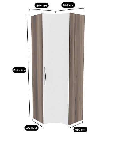 Шкаф угловой F218.1 L/R