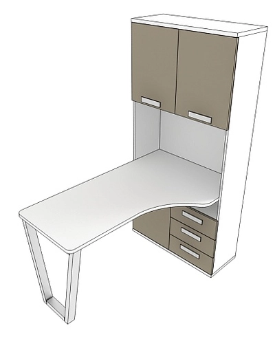 Шкаф со встроенным столом шириной 904мм E404 L/R