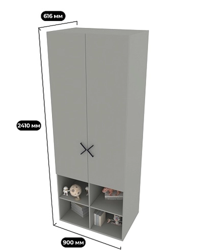 Шкаф двухдверный L217.60-4