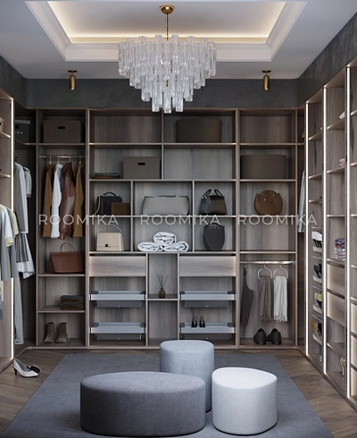 Гардеробная система без фасадов Элементис 2