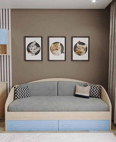 Кровать односпальная с ящиками P902N, 90x190