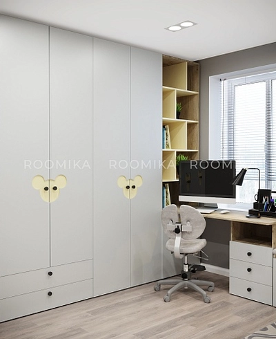 Шкаф двухдверный с ящиками, фасады в эмали LE211.44