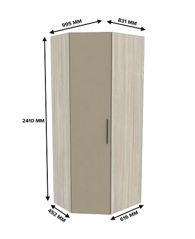Шкаф угловой разносторонний L218 L/R