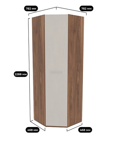 Шкаф угловой равносторонний C-218 L/R