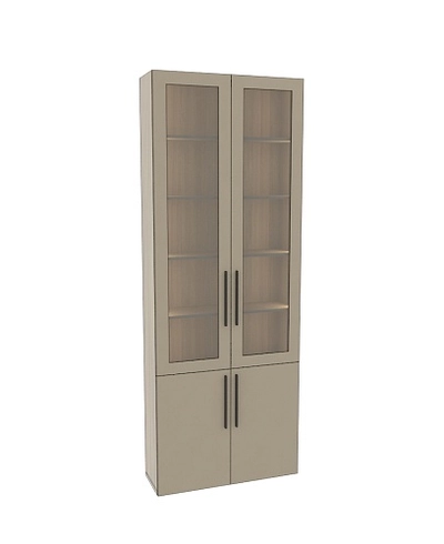 Шкаф книжный со стеклом L240 с подсветкой