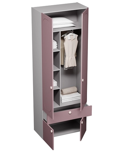 Шкаф, фрезерованные фасады в эмали LE235.44