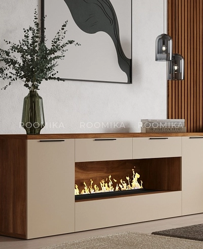 Тумба ТВ напольная с электрокамином L550.450