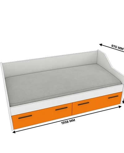 Кровать односпальная L902.190, 90x190