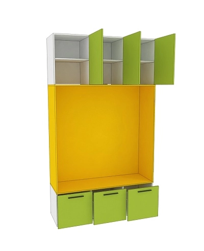 Шкаф с нишей и сидушкой L412.44