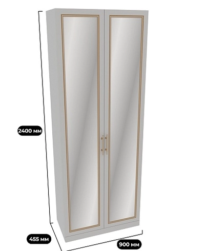 Шкаф двухдверный с зеркалом А210.44-4Z
