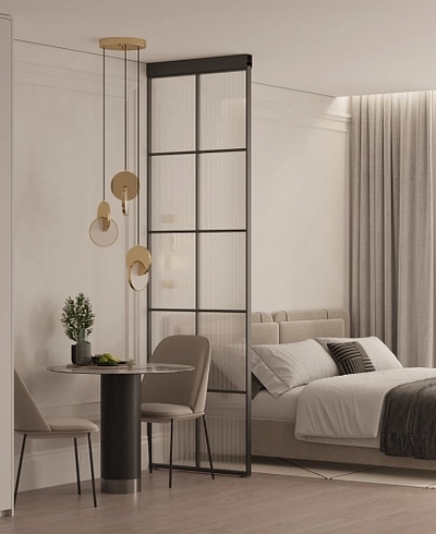 Стационарная перегородка для зонирования, стекло Эстриадо GRACE 9