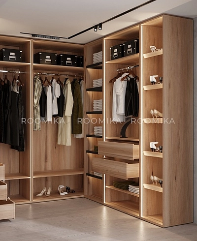 Гардеробная система без фасадов Элементис 6