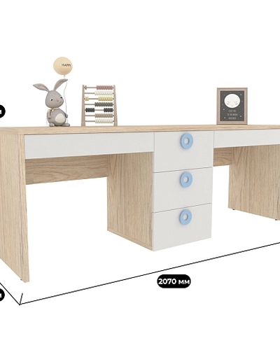 Cтол прямой на 2 рабочих места L718.2