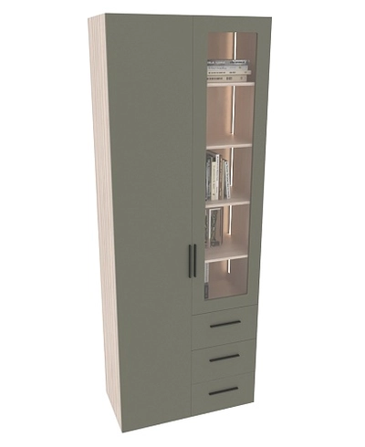 Шкаф комбинированный со стеклом с подсветкой L215S L/R