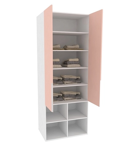 Шкаф двухдверный, фасады в эмали LE217.60-4