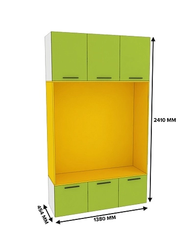 Шкаф с нишей и сидушкой L412.44