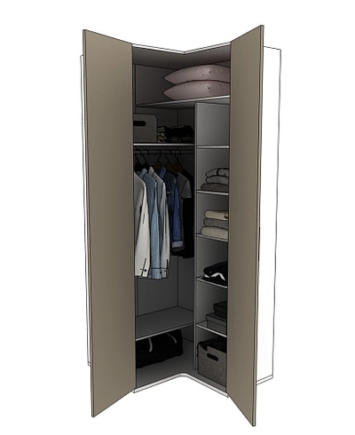 Шкаф угловой малый E208 L/R