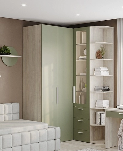 Шкаф со складными дверьми и фальш панелью LG206 L/R