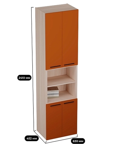 Шкаф книжный с нишей LG228.44