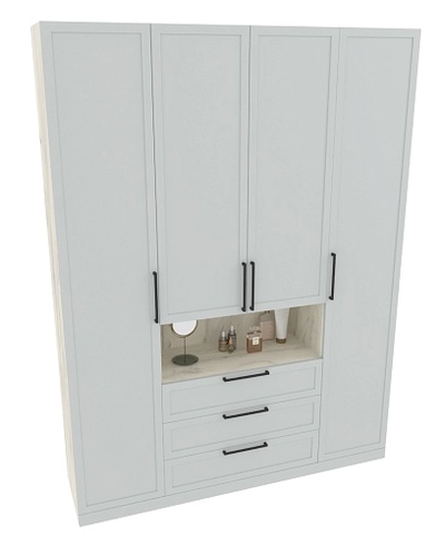 Шкаф четырехдверный для одежды с нишей A205