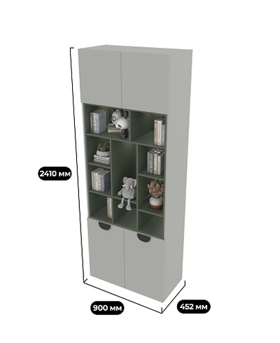 Шкаф книжный L223.1 с подсветкой