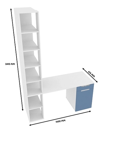 Cтол-стеллаж, фасады в эмали LE403.60 L/R