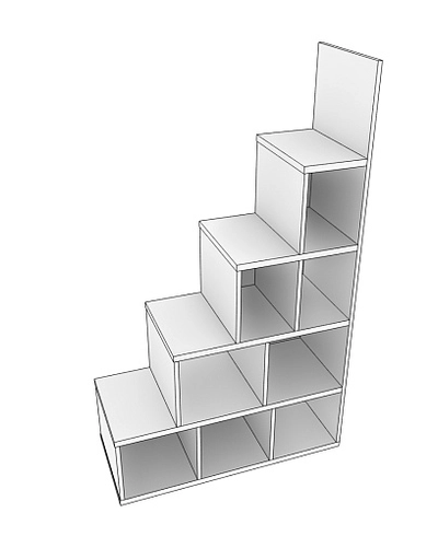 Лестница стеллаж книжный E021 к кровати E905 L/R