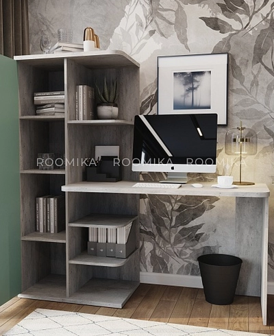 Рабочий стол со встроенным стеллажом HOF423