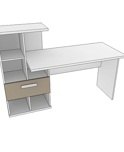 Рабочий стол со встроенным стеллажом HOF421