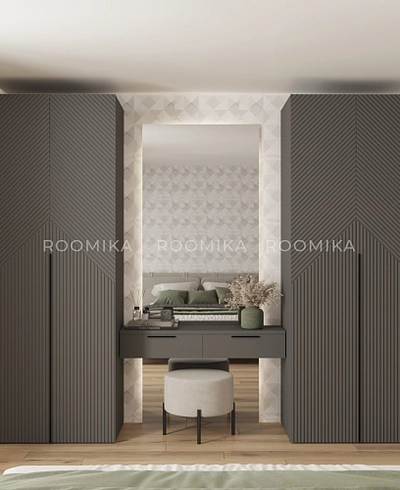 Шкафная группа Лацио фрезерованные фасады в эмали 34