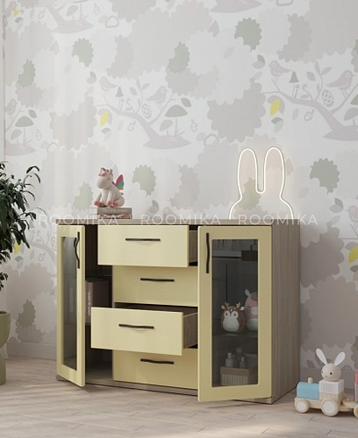 Комод со стеклянными полками P707.1