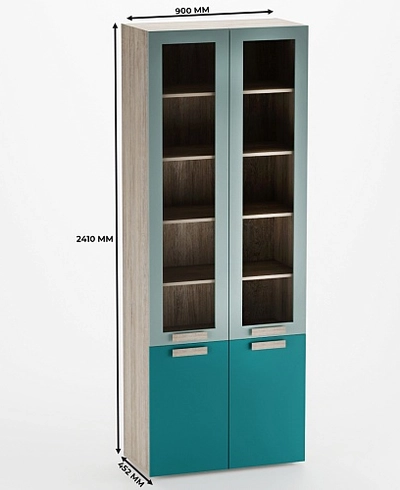 Шкаф книжный со стеклом L214S