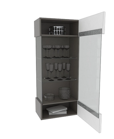 Шкаф навесной, фасады в эмали LE-360 L/R