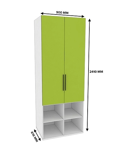 Шкаф двухдверный L217.60-4