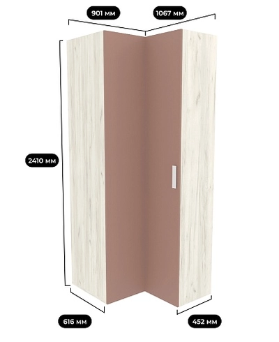 Шкаф угловой L208 L/R