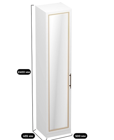 Шкаф однодверный для одежды с зеркалом A221.44-1Z